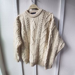 UNAVAILABLE British Wool Naturally | Small Cream Crew Neck Sweater